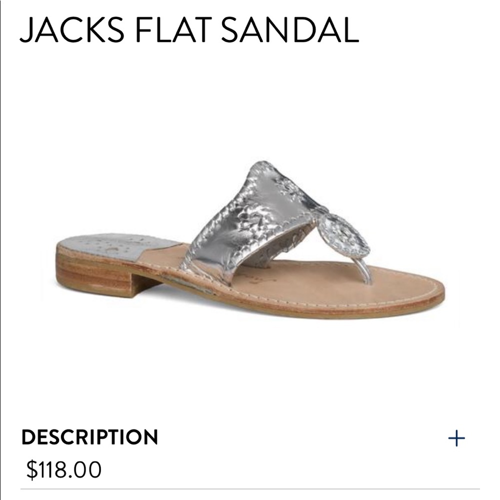 Jack Rogers classic sandal metallic